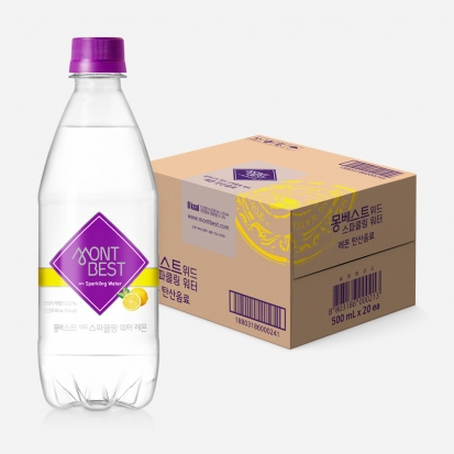 [몽베스트] 위드 스파클링워터 레몬 탄산수 500mLx20병