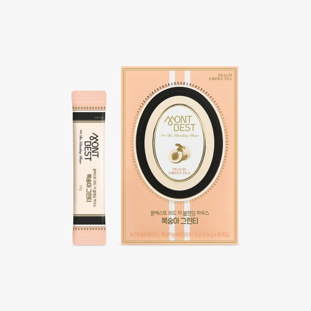 [몽베스트] 블랜딩 티 복숭아 그린티 (40스틱)