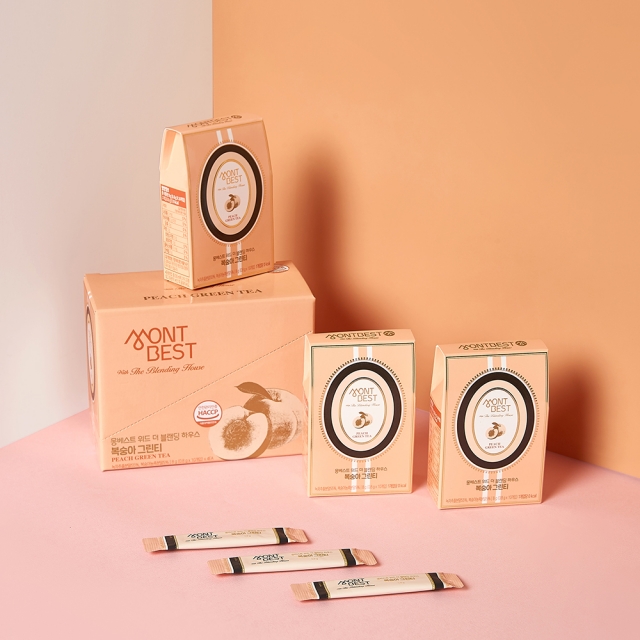 [몽베스트] 블랜딩 티 복숭아 그린티 (40스틱)
