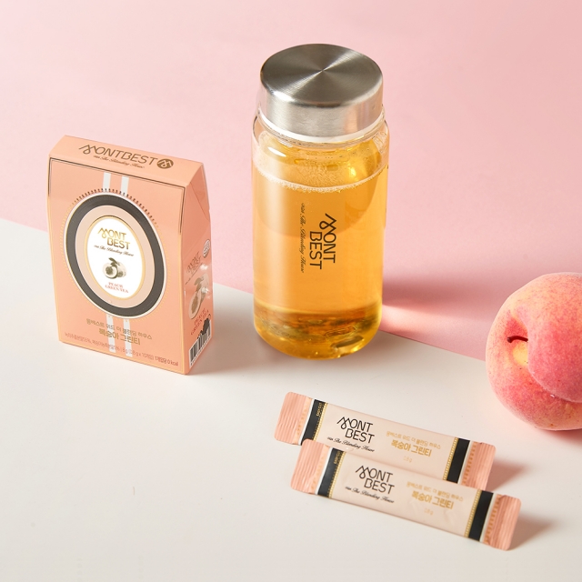 [몽베스트] 블랜딩 티 복숭아 그린티 (40스틱)