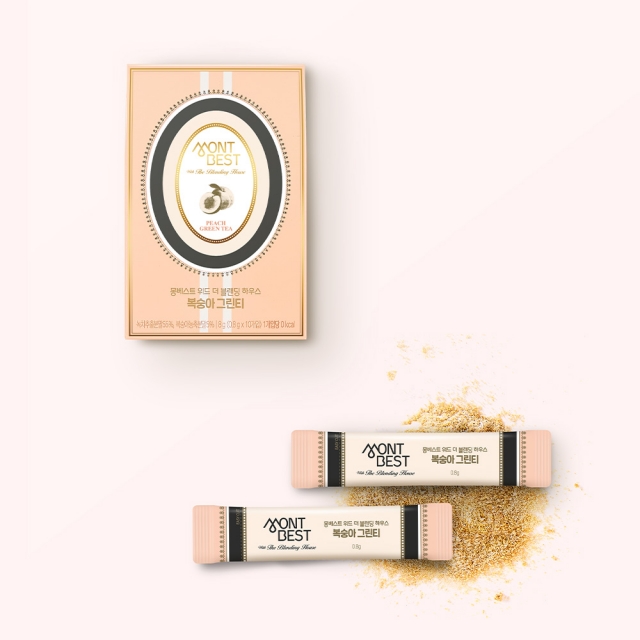 [몽베스트] 블랜딩 티 복숭아 그린티 (40스틱)