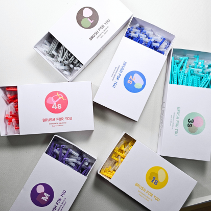 [브러쉬포유] L형 치간칫솔 50p+생분해휴대용10p+케이스