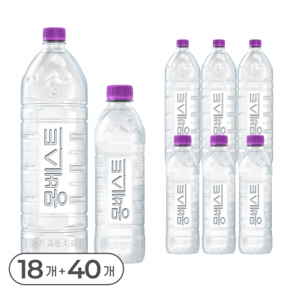 [몽베스트] 위드어스 생수묶음 (2L 18병+500mL 40병)