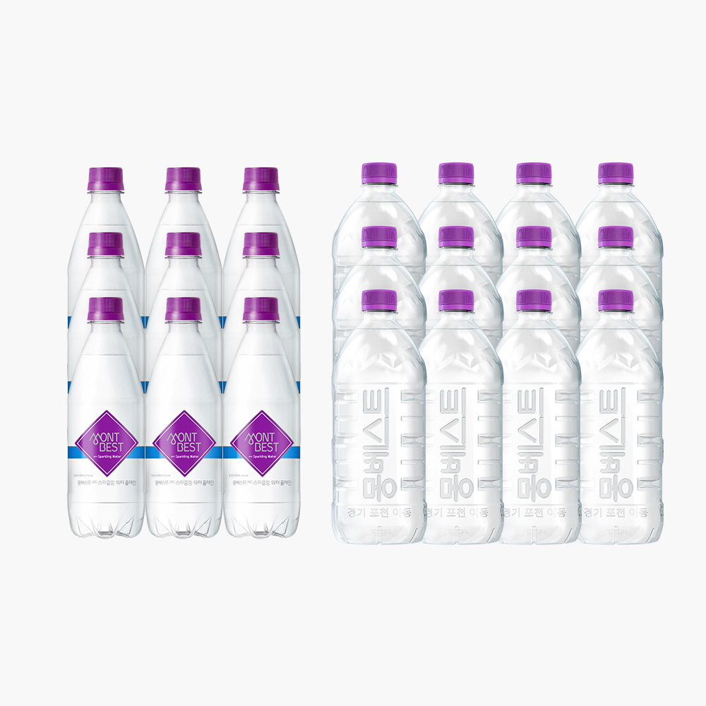 [몽베스트] 생수1Lx36병+탄산수 500mLx20병(옵션)