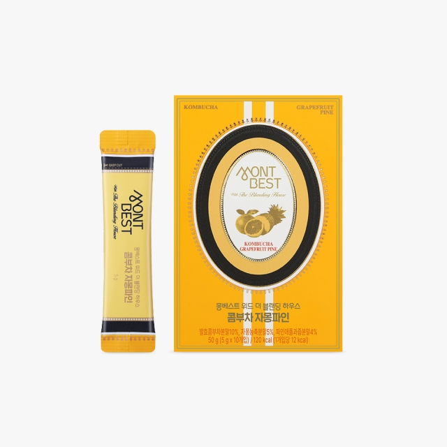 [몽베스트] 블랜딩 콤부차 자몽파인애플 (40스틱)