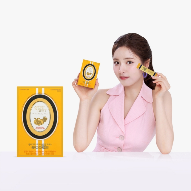 [몽베스트] 블랜딩 콤부차 자몽파인애플 (10스틱)