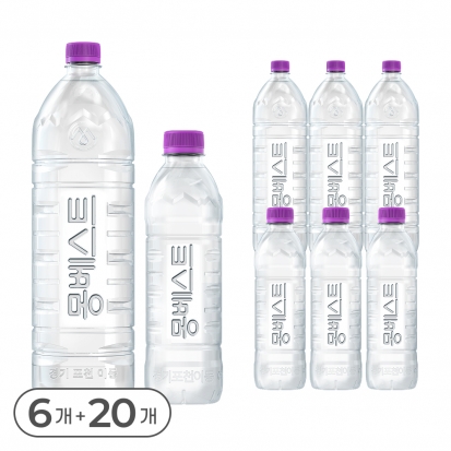 [몽베스트] 위드어스 생수묶음 (2L 6병+500mL 20병)
