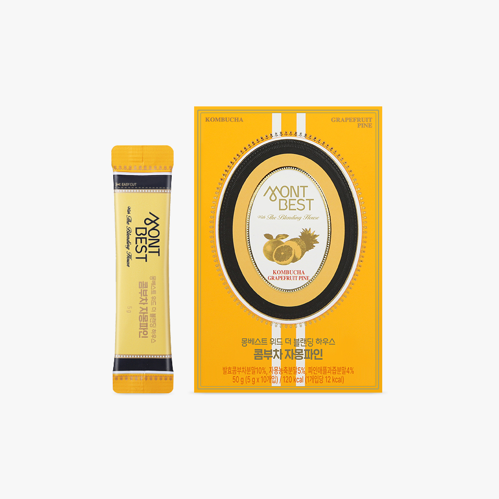 [몽베스트] 블랜딩 콤부차 자몽파인애플 (30스틱)