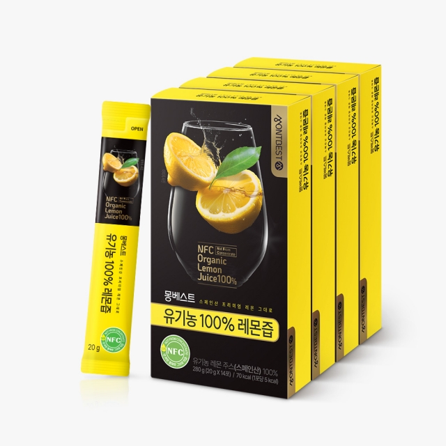 [몽베스트] 유기농 100% 레몬즙 20gx56스틱 (4팩)