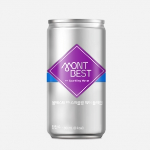 [몽베스트] 위드 스파클링 워터 플레인 190mL 60개 캔탄산수