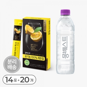 [몽베스트] 위드어스 생수 500mL 20병+ 유기농 100% 레몬즙 20gx14스틱