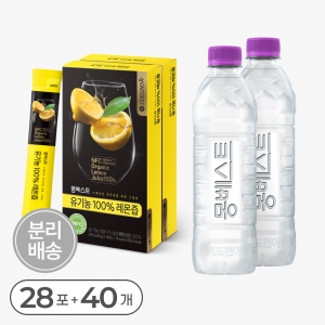 [몽베스트] 위드어스 생수 500mL 40병+ 유기농 100% 레몬즙 20gx28스틱