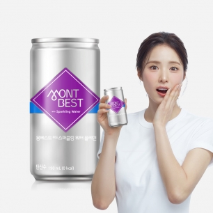 [몽베스트정기배송] 위드 스파클링 워터 플레인 190mL 30개 캔탄산수