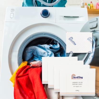 [스웰데이] 세탁 이염방지 시트 80매 (40매입X2박스)