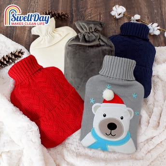 [스웰데이] 보온 물주머니 대용량 온수 온열 핫팩 찜질팩 주머니 2L 커버 세트