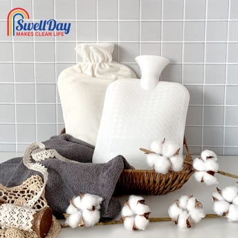 [스웰데이] 보온 물주머니 대용량 온수 온열 핫팩 찜질팩 주머니 2L 커버 세트