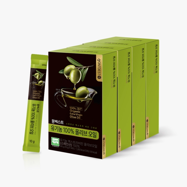 [몽베스트] 유기농 100% 올리브오일 10gx56스틱 (4팩)
