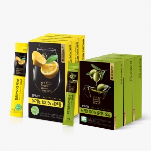 [몽베스트] 올레샷 유기농 100% 올리브 오일 3팩(42스틱) + 레몬즙 3팩(42스틱)