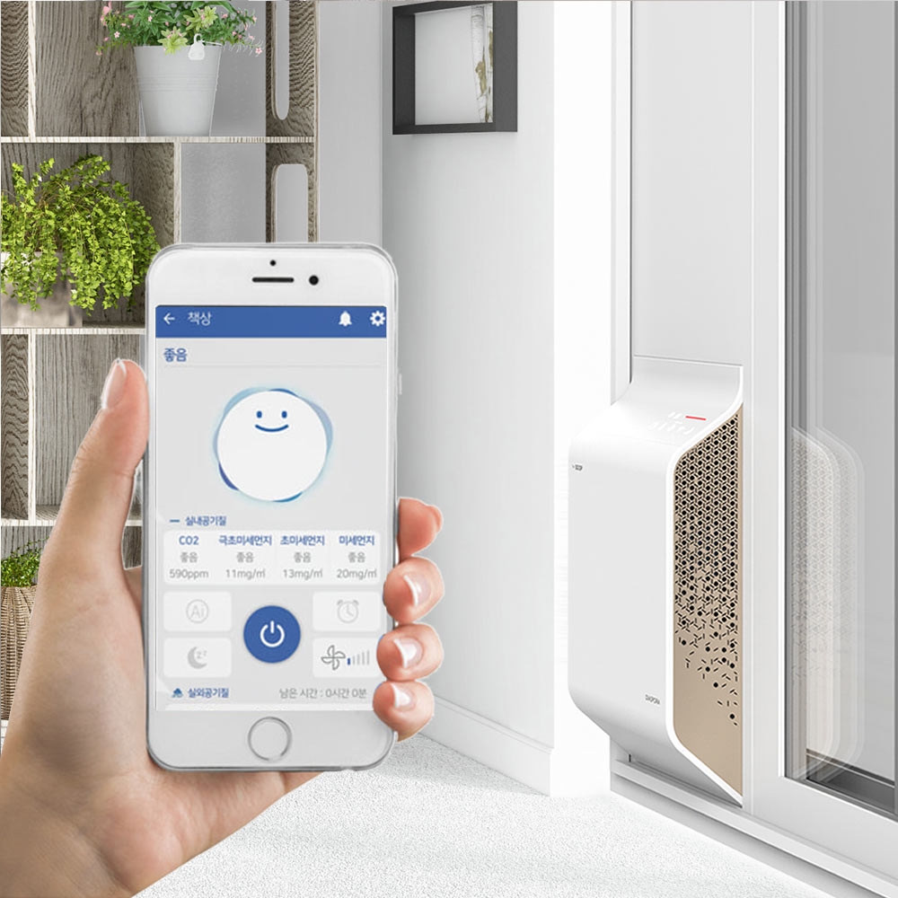 퓨어싱크 IoT 환기청정기 - 강제 환기시스템 포름알데히드 미세먼지 라돈 DI-CVP01