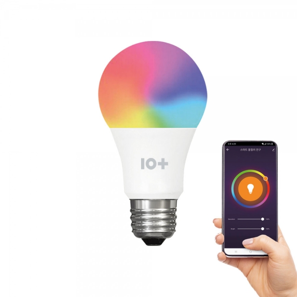 IoT팝 텐플 스마트 LED 전구 - 원격 제어 밝기 색상 조절 소켓 조명 Wifi 홈