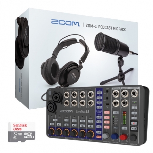 ZOOM LiveTrak L-6 + ZDM-1 PMP + microSD 32G 레코딩 패키지