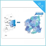 경상북도 행정구역지도 (시군경계) 일러스트 벡터파일