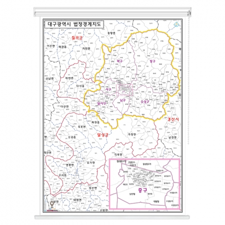 대구시 행정구역지도 (법정경계) 롤스크린