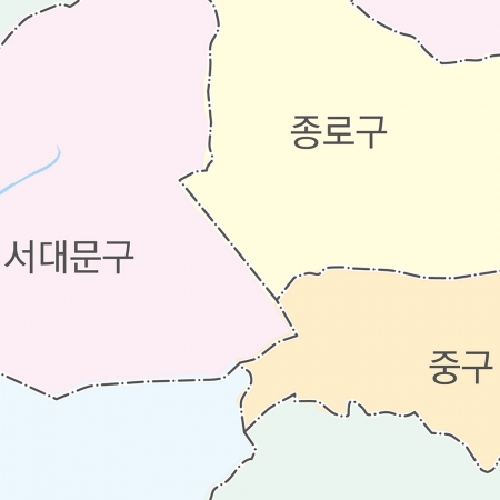 서울시 행정구역지도 (도로경계) 4종시리즈 롤스크린