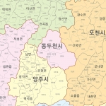 경기도 행정구역지도 (도로경계) 6종시리즈 롤스크린
