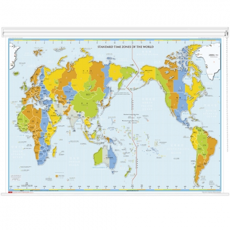 세계지도 표준시간 (한글영문표기) 스카이 롤스크린