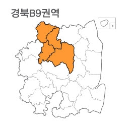 랜드맵 경상북도 부동산 전자지적도 B9권역(1.예천군 2.영주시 3.안동시 4.단양군)