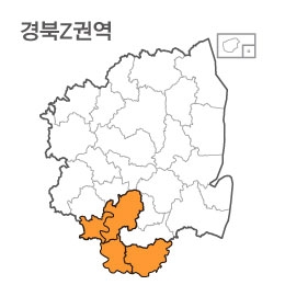 랜드맵 경상북도 부동산 전자지적도 Z권역(1.고령군 2.경남 합천 3.경남 창녕 4.대구시)