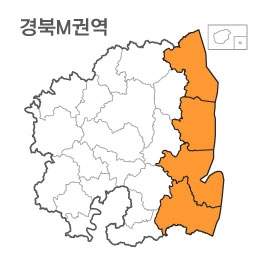 랜드맵 경상북도 부동산 전자지적도 M권역(1.포항시 2.경주시 3.울진군 4.영덕군)