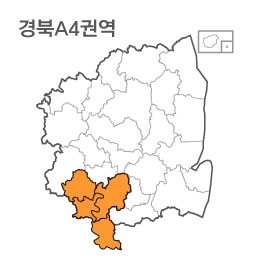 랜드맵 경상북도 부동산 전자지적도 A4권역(1.고령군 2.성주군 3.경남 창녕 4.대구시)