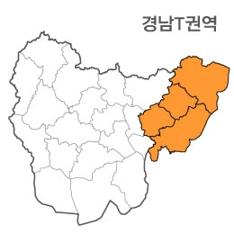 랜드맵 경상남도 부동산 전자지적도 T권역(1.김해시 2.양산시 3.부산시 4.울산시)