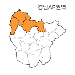 랜드맵 경상남도 부동산 전자지적도 AF권역(1.함양군 2.창녕군 3.거창군 4.합천군)