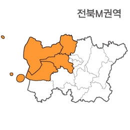 랜드맵 전라북도 부동산 전자지적도 M권역(1.김제시 2.부안군 3.군산시 4.익산시)