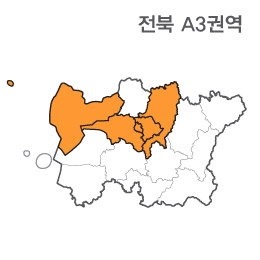 랜드맵 전라북도 부동산 전자지적도 A3크기 권역(1.완주군 2.전주시 3.김제시 4.군산시)