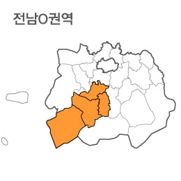 랜드맵 전라남도 부동산 전자지적도 O권역(1.영암군 2.해남군 3.강진군 4.진도군)