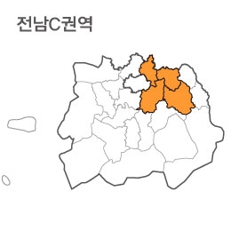 랜드맵 전라남도 부동산 전자지적도 C권역(1.담양군 2.곡성군 3.화순군 4.순천시)