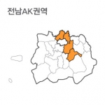 랜드맵 전라남도 부동산 전자지적도 Ak권역(1.담양군 2.보성군 3.화순군 4.장성군)