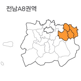 랜드맵 전라남도 부동산 전자지적도 A8권역(1.구례군 2.순천시 3.경남 하동 4.광양시)