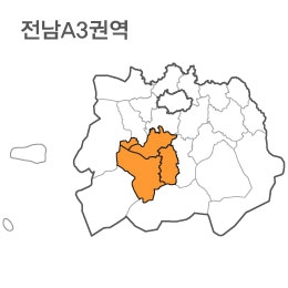 랜드맵 전라남도 부동산 전자지적도 A3크기 권역(1.목포시 2.영암군 3.강진군 4.해남군)