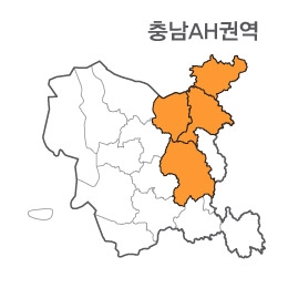 랜드맵 충청남도 부동산 전자지적도 AH권역(1.아산시 2.천안시 3.공주시 4.경기 안성)