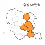 랜드맵 충청남도 부동산 전자지적도 AB권역(1.아산시 2.공주시 3.청양군 4.논산시)