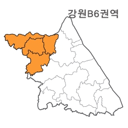 랜드맵 강원도 부동산 전자지적도 B6권역(1.화천군 2.춘천시 3.양구군 4.철원군)