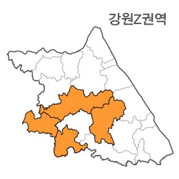 랜드맵 강원도 부동산 전자지적도 Z권역(1.홍천군 2.원주시 3.평창군 4.경기 양평)