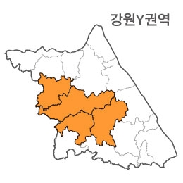 랜드맵 강원도 부동산 전자지적도 Y권역(1.평창군 2.횡성군 3.홍천군 4.춘천시)