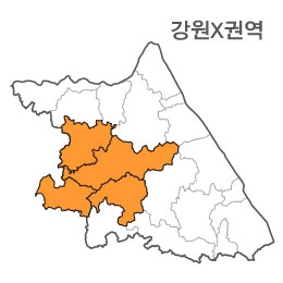 랜드맵 강원도 부동산 전자지적도 X권역(1.횡성군 2.홍천군 3.춘천시 4.경기 양평)