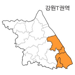 랜드맵 강원도 부동산 전자지적도 T권역(1.강릉시 2.동해시 3.삼척시 4.태백시)